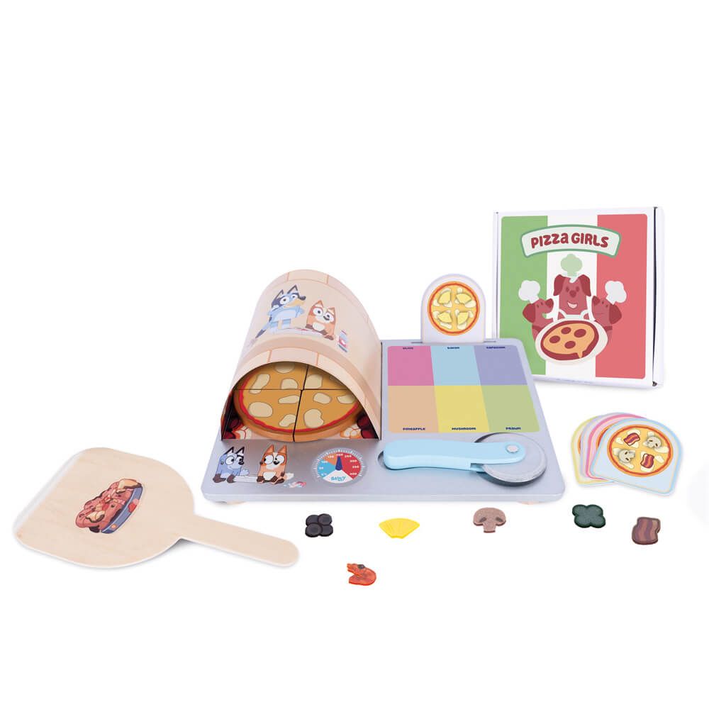 BLUEY | WOODEN PIZZA GIRLS SET by BLUEY - The Playful Collective