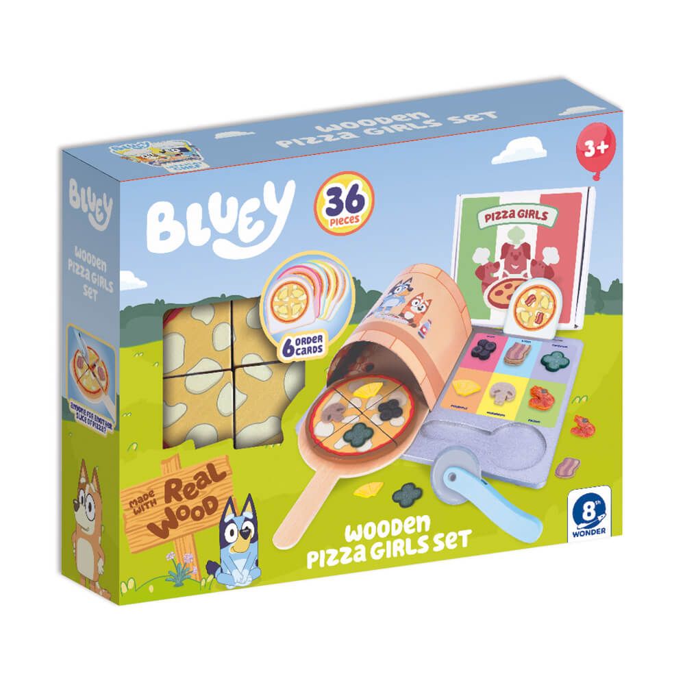 BLUEY | WOODEN PIZZA GIRLS SET by BLUEY - The Playful Collective