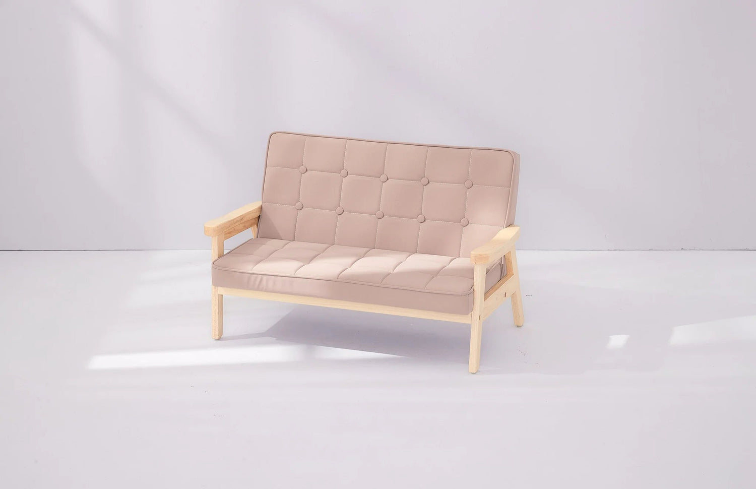 BUNNYTICKLES | 2 SEATER LOUNGE CHAIR - LEATHAIRE SAND Melb Pick Up by BUNNYTICKLES - The Playful Collective