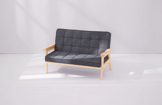 BUNNYTICKLES | 2 SEATER LOUNGE CHAIR - MICROFIBRE DARK GREY Melb Pick Up by BUNNYTICKLES - The Playful Collective