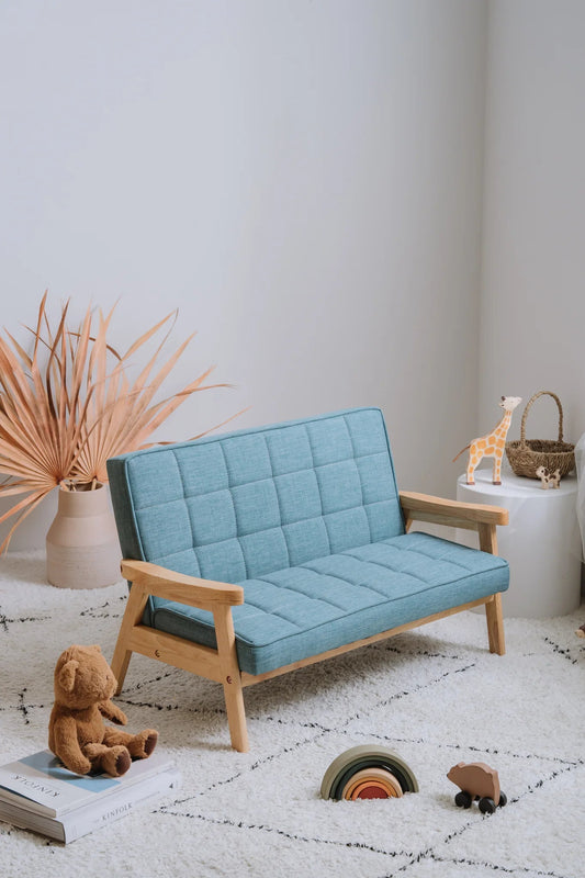 BUNNYTICKLES | 2 SEATER LOUNGE CHAIR - MICROFIBRE OCEAN BLUE Melb Pick Up by BUNNYTICKLES - The Playful Collective