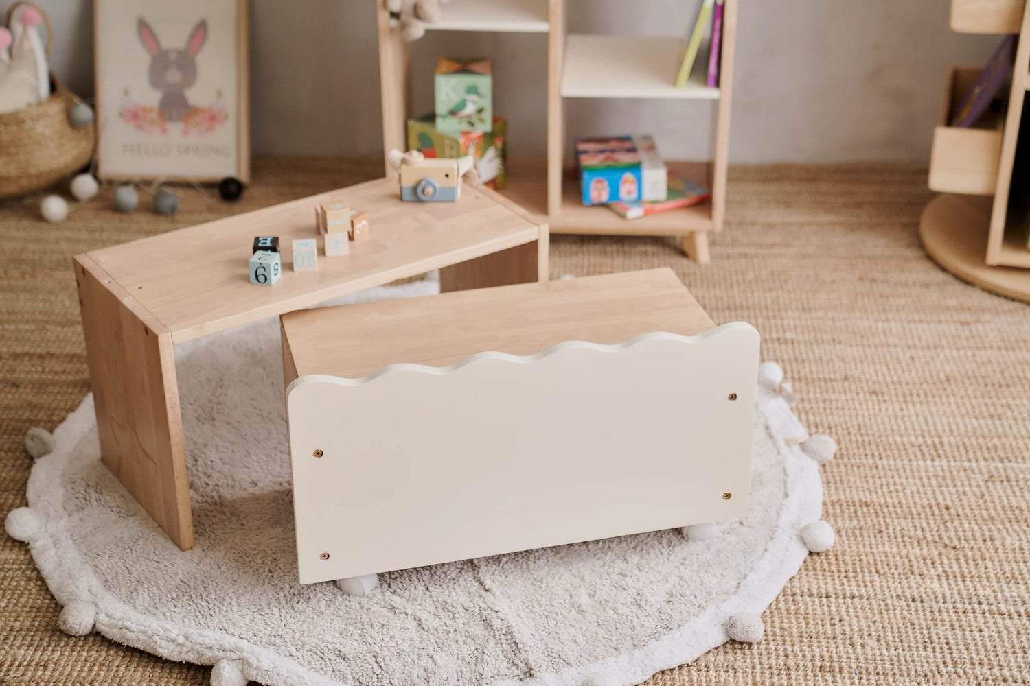 BUNNYTICKLES | CALLA TOY STORAGE WITH BENCH Melb Pick Up by BUNNYTICKLES - The Playful Collective