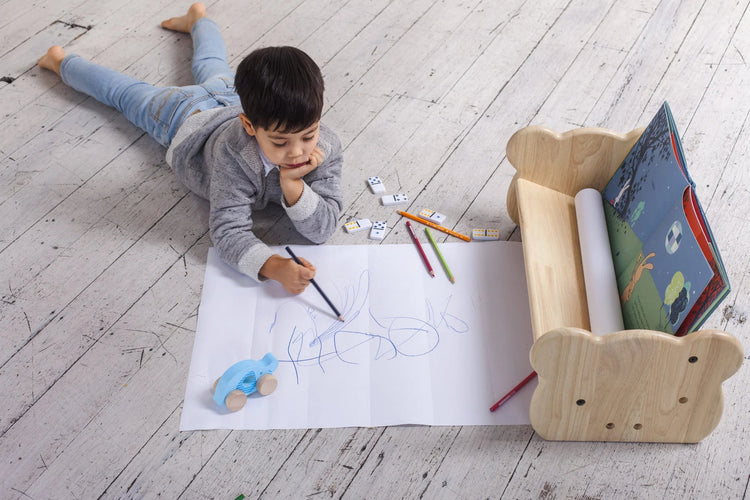 BUNNYTICKLES | MESASILLA 2-IN-1 TABLETOP BOOK RACK & PAPER ROLL HOLDER Melb Pick Up by BUNNYTICKLES - The Playful Collective