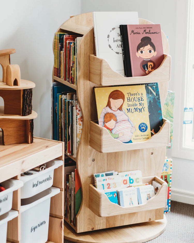 BUNNYTICKLES | MESASILLA REVOLVING SOLID WOODEN BOOKCASE *PRE-ORDER* Melb Pick Up by BUNNYTICKLES - The Playful Collective