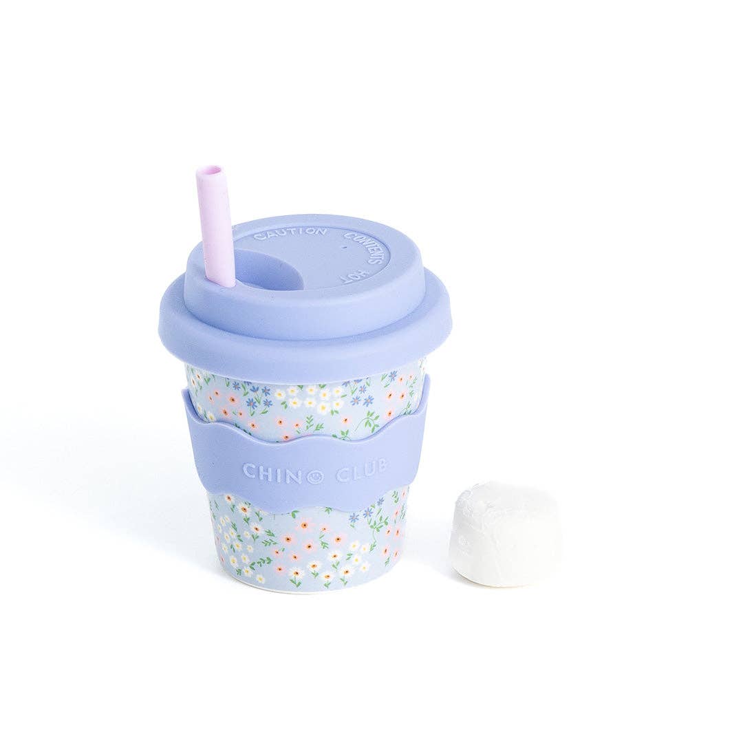 CHINO CLUB | BLUE FLORAL BABYCINO CUP 4OZ by CHINO CLUB - The Playful Collective