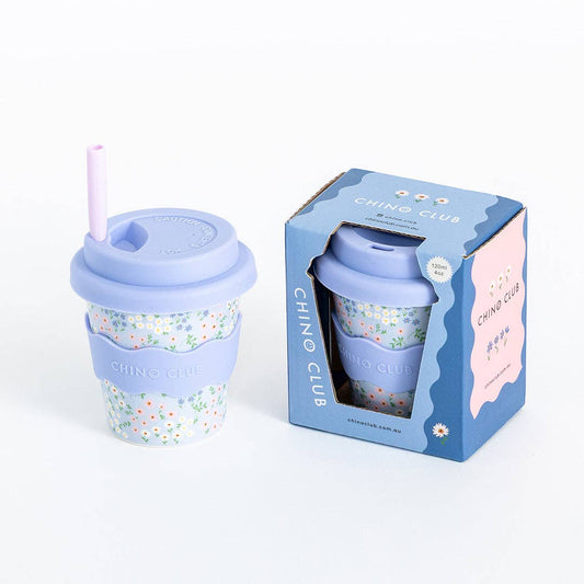 CHINO CLUB | BLUE FLORAL BABYCINO CUP 4OZ by CHINO CLUB - The Playful Collective