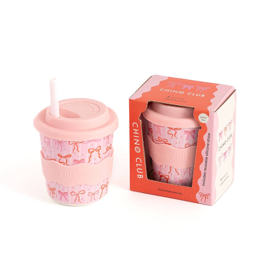 CHINO CLUB | BOWS KIDS KEEP CUP 8OZ by CHINO CLUB - The Playful Collective