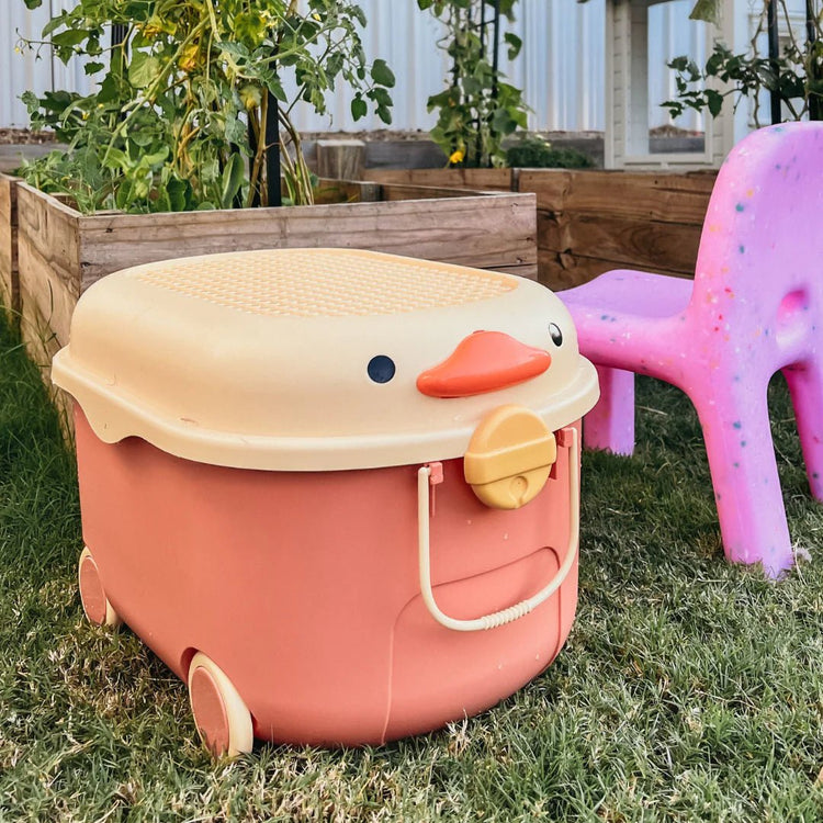 COWRIE & CONCH | RIDE A LONG STORAGE - DUCK MediumGreen & Yellow by COWRIE & CONCH - The Playful Collective