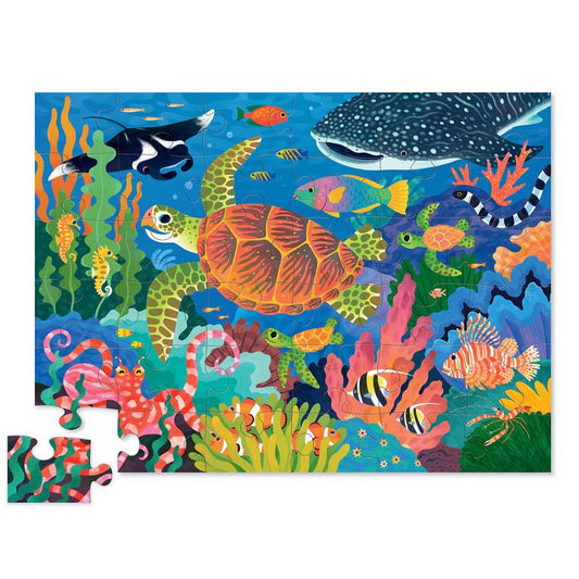 CROCODILE CREEK | CLASSIC FLOOR PUZZLE 36 PIECE - SEA TURTLE (FOIL STAMPED) by CROCODILE CREEK - The Playful Collective