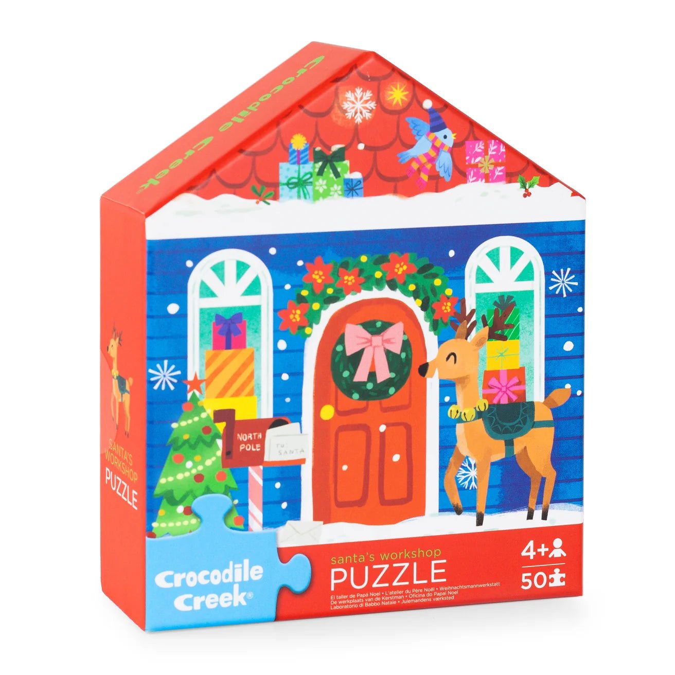 CROCODILE CREEK | FLAT HOUSE PUZZLE 50 PIECE - SANTA'S WORKSHOP by CROCODILE CREEK - The Playful Collective