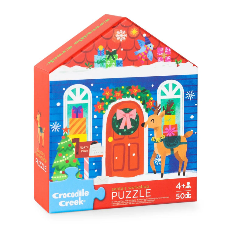 CROCODILE CREEK | FLAT HOUSE PUZZLE 50 PIECE - SANTA'S WORKSHOP by CROCODILE CREEK - The Playful Collective