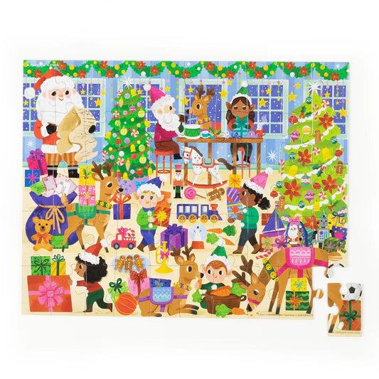 CROCODILE CREEK | FLAT HOUSE PUZZLE 50 PIECE - SANTA'S WORKSHOP by CROCODILE CREEK - The Playful Collective