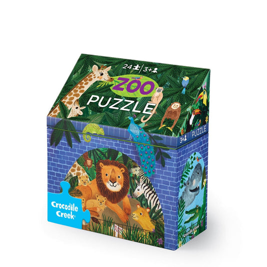 CROCODILE CREEK | LITTLE BUILDING PUZZLE 24 PC - ZOO by CROCODILE CREEK - The Playful Collective