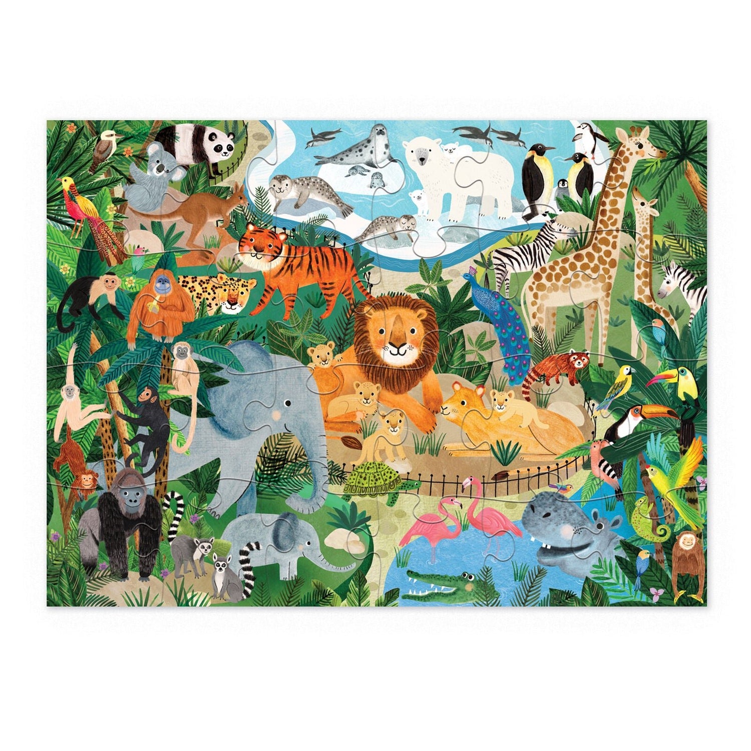 CROCODILE CREEK | LITTLE BUILDING PUZZLE 24 PC - ZOO by CROCODILE CREEK - The Playful Collective
