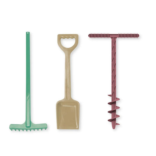 DANTOY | BLUE MARINE TOYS SAND DRILL, SHOVEL & RAKE SET by DANTOY - The Playful Collective