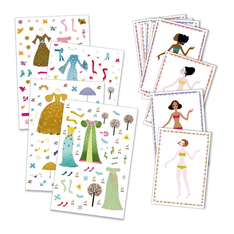 DJECO | PAPER DOLLS & STICKERS - DRESSES THROUGH THE SEASONS by DJECO - The Playful Collective