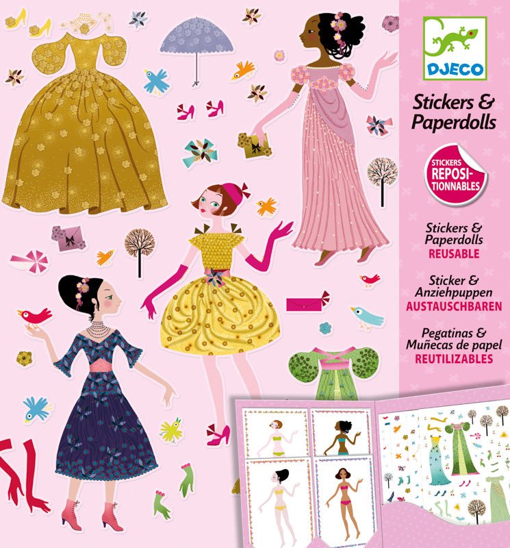 DJECO | PAPER DOLLS & STICKERS - DRESSES THROUGH THE SEASONS by DJECO - The Playful Collective