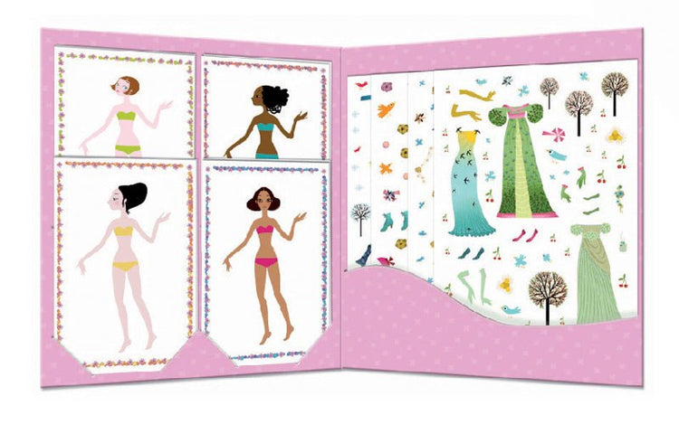 DJECO | PAPER DOLLS & STICKERS - DRESSES THROUGH THE SEASONS by DJECO - The Playful Collective