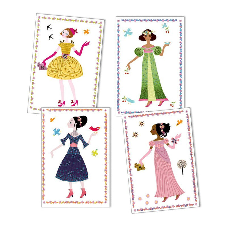 DJECO | PAPER DOLLS & STICKERS - DRESSES THROUGH THE SEASONS by DJECO - The Playful Collective