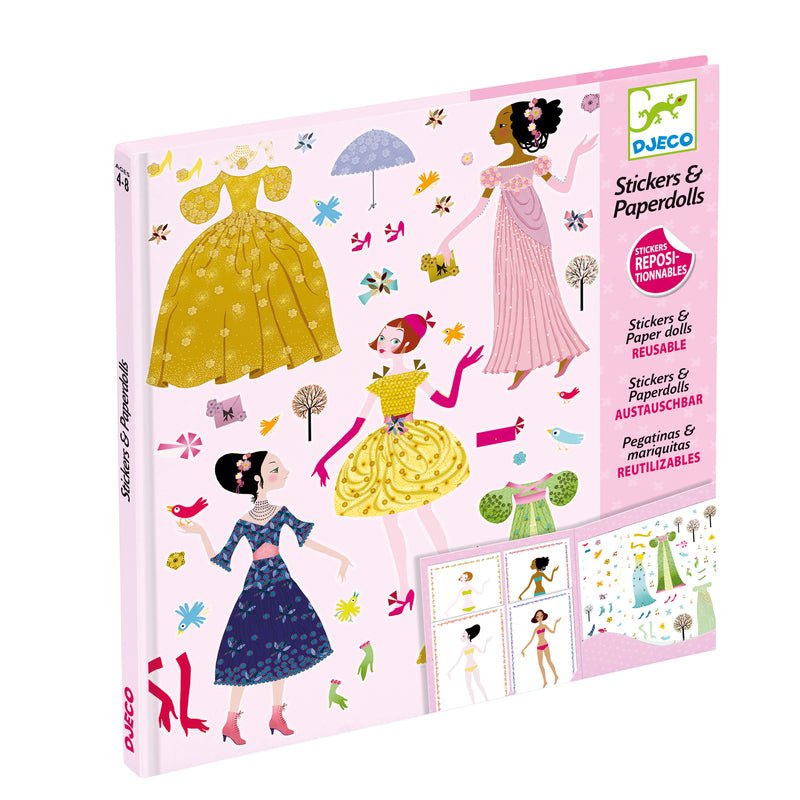 DJECO | PAPER DOLLS & STICKERS - DRESSES THROUGH THE SEASONS by DJECO - The Playful Collective