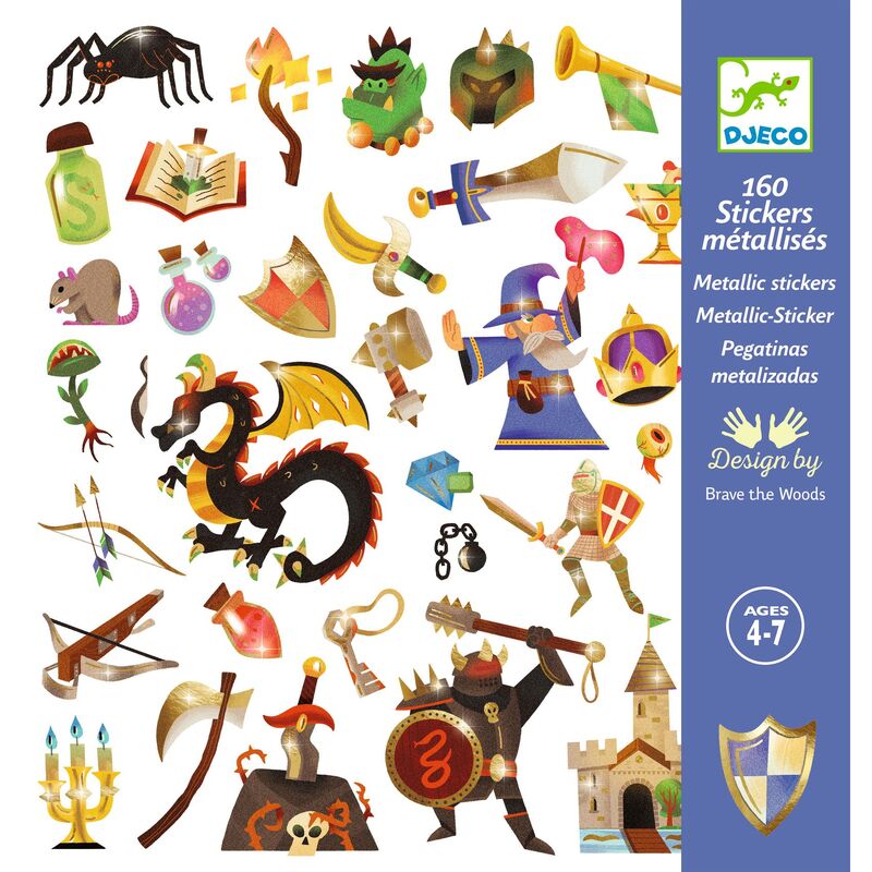 DJECO | STICKERS - MEDIEVAL FANTASY METALLIC by DJECO - The Playful Collective