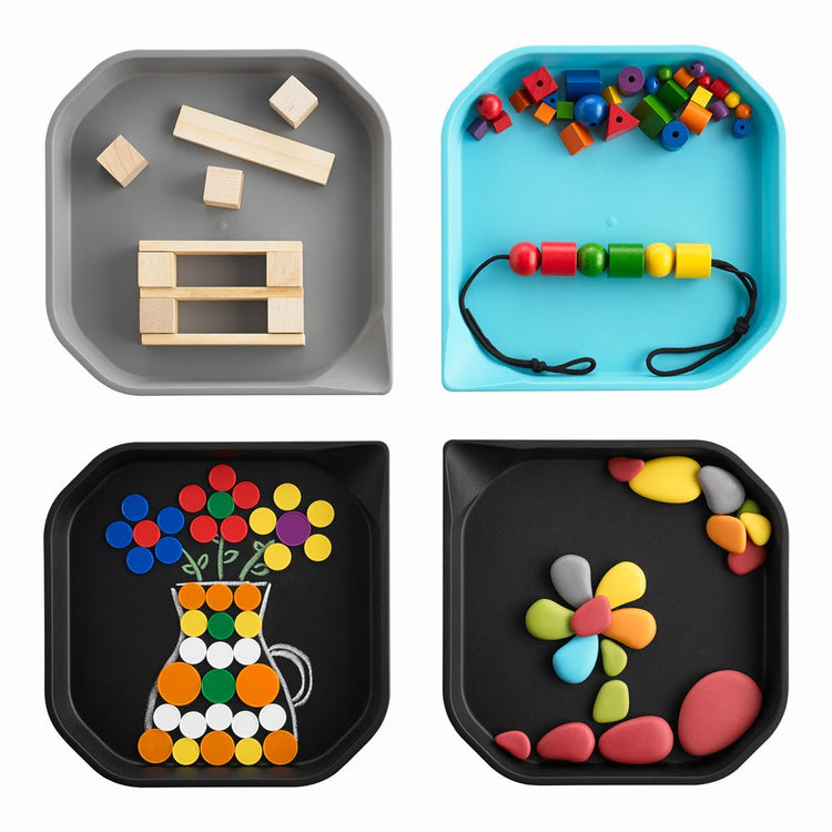 EDX EDUCATION | FUN2PLAY MESSY TRAYS 4PCE - INFINITE BLACK by EDX EDUCATION - The Playful Collective