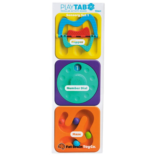 FAT BRAIN TOYS | PLAYTAB SENSORY SET 1 (FLIPPER, NUMBER DIAL, MAZE TILE) *PRE - ORDER* by FAT BRAIN TOYS - The Playful Collective