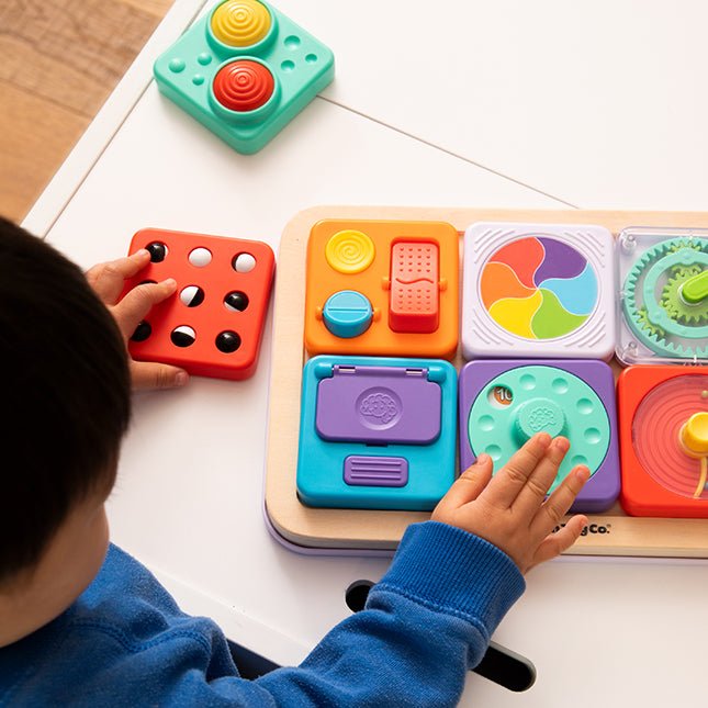 FAT BRAIN TOYS | PLAYTAB SENSORY SET 2 (TRACKBALL TILE, COLOUR WHEEL, SWITCHES TILE) *PRE - ORDER* by FAT BRAIN TOYS - The Playful Collective