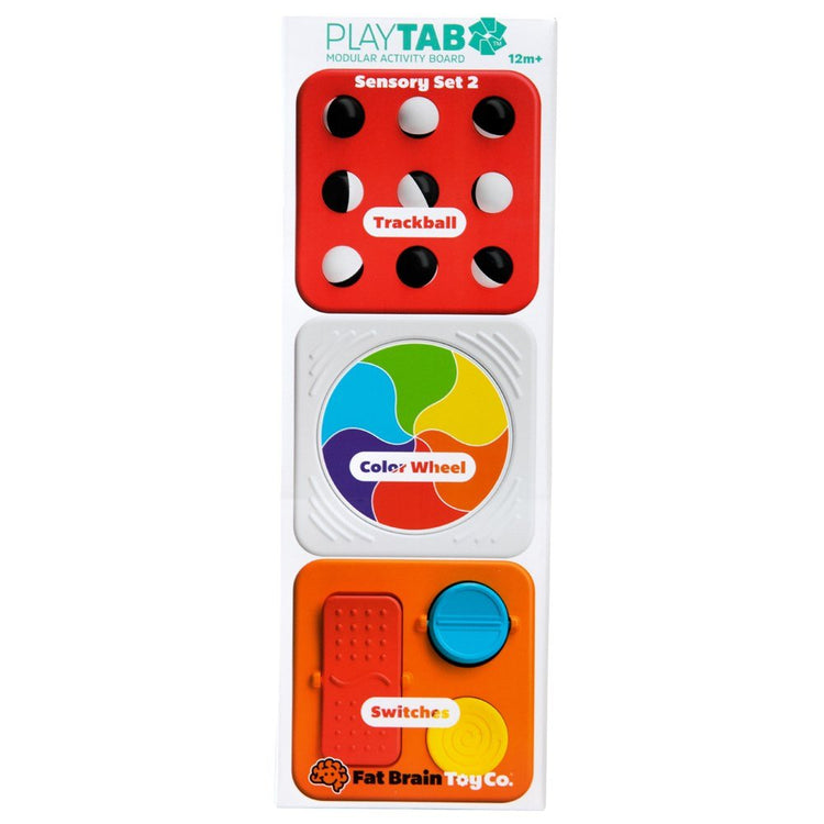 FAT BRAIN TOYS | PLAYTAB SENSORY SET 2 (TRACKBALL TILE, COLOUR WHEEL, SWITCHES TILE) *PRE - ORDER* by FAT BRAIN TOYS - The Playful Collective