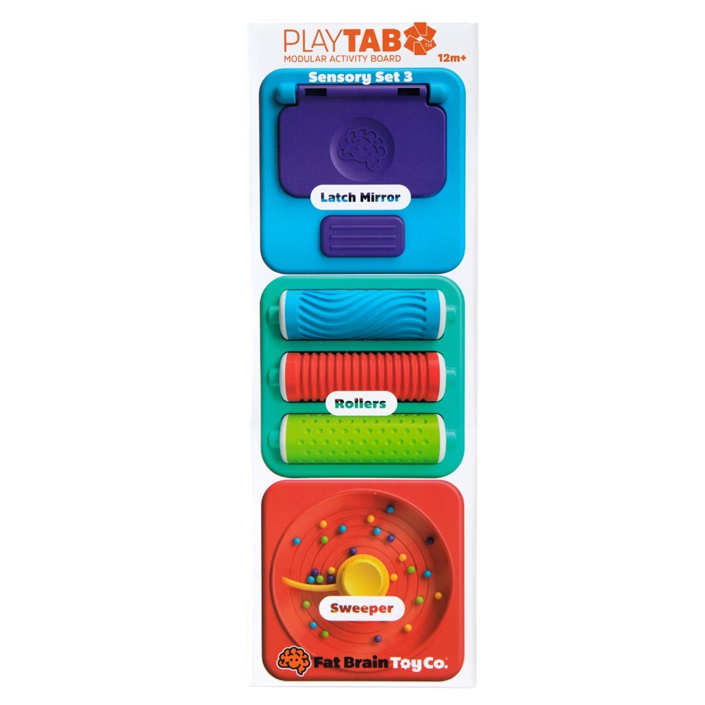 FAT BRAIN TOYS | PLAYTAB SENSORY SET 3 (LATCH MIRROR, ROLLERS & SWEEPER TILES) *PRE - ORDER* by FAT BRAIN TOYS - The Playful Collective