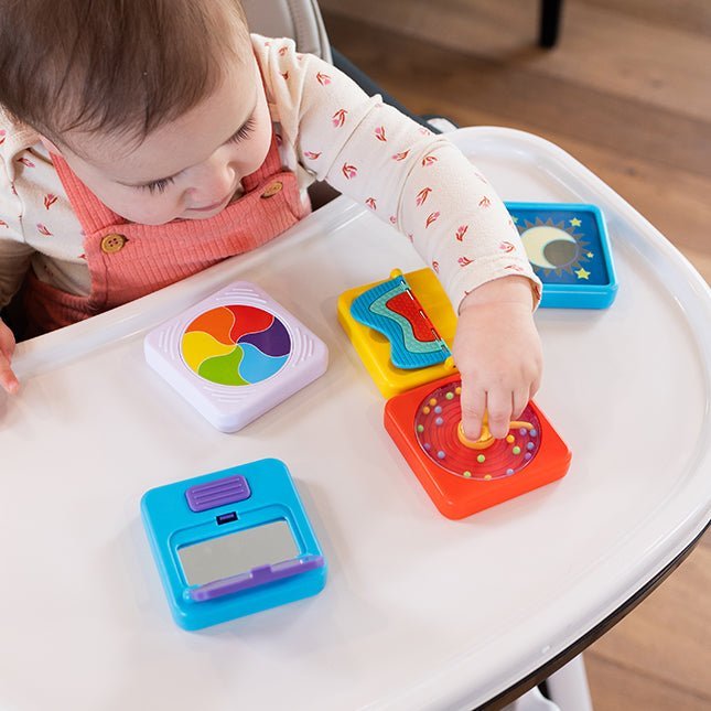 FAT BRAIN TOYS | PLAYTAB SENSORY SET 3B (LATCH MIRROR, PICTURE & SWEEPER TILES) *PRE - ORDER* by FAT BRAIN TOYS - The Playful Collective