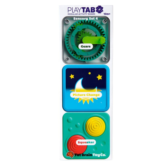 FAT BRAIN TOYS | PLAYTAB SENSORY SET 4 (GEARS, LENTICULAR & SQUEAKER TILE) *PRE - ORDER* by FAT BRAIN TOYS - The Playful Collective