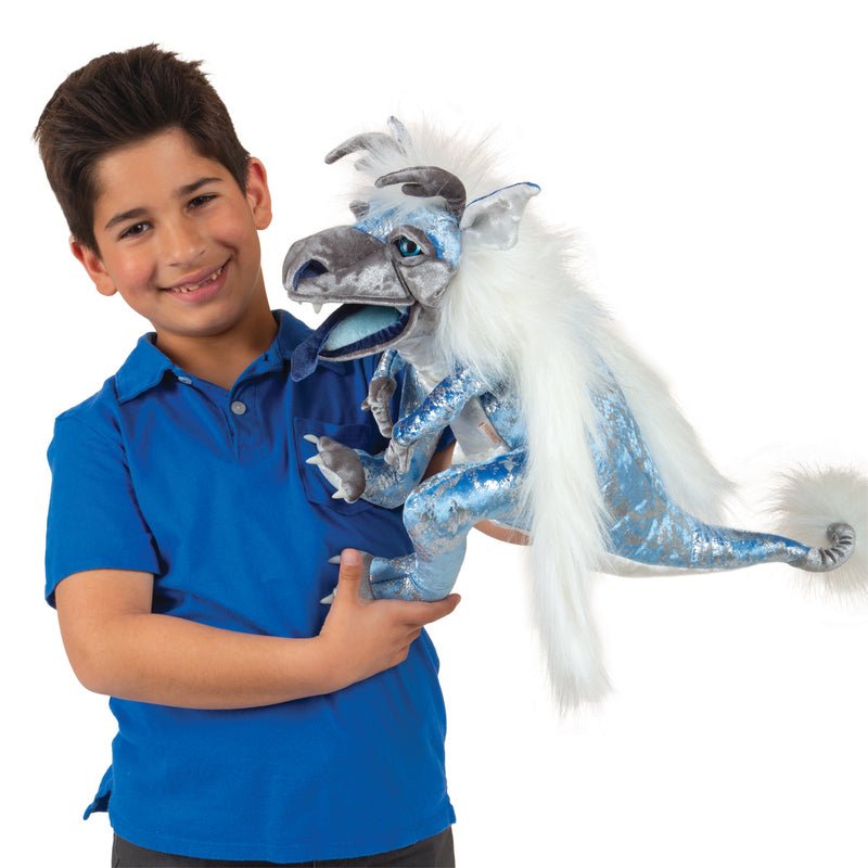 FOLKMANIS PUPPETS | ICE DRAGON PUPPET by FOLKMANIS PUPPETS - The Playful Collective