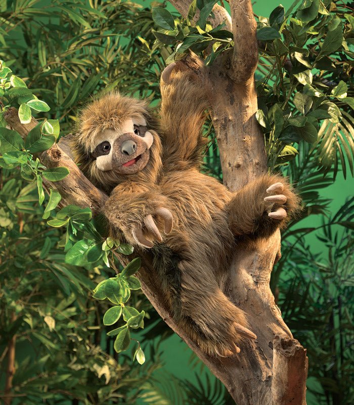 Three Toed Sloth Puppet by Folkmanis Puppets | The Playful Collective