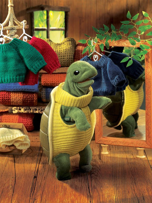 FOLKMANIS PUPPETS | TURTLENECK TURTLE PUPPET by FOLKMANIS PUPPETS - The Playful Collective