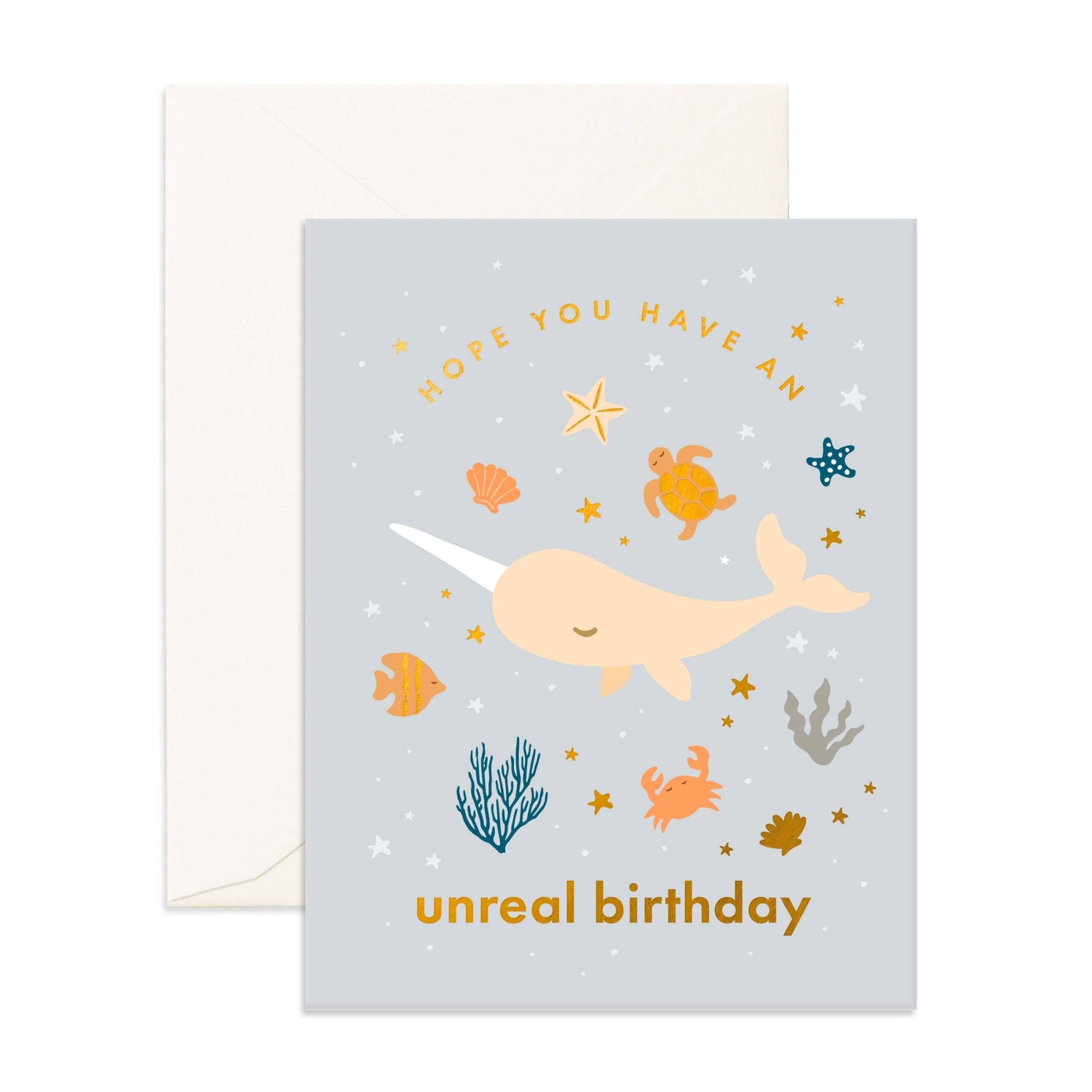 FOX & FALLOW | BIRTHDAY GREETING CARD - NARWHAL by FOX & FALLOW - The Playful Collective