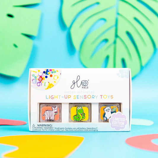 GLO PALS | *LIMITED EDITION* LIGHT - UP SENSORY CUBES GIFT PACK - ZOO by GLO PALS - The Playful Collective
