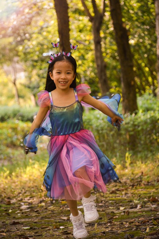 GREAT PRETENDERS | BLUE BUTTERFLY TWIRL DRESS WITH WINGS - SIZE 5 - 6 by GREAT PRETENDERS - The Playful Collective