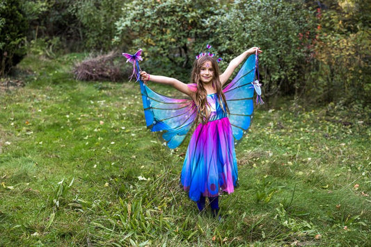 GREAT PRETENDERS | BLUE BUTTERFLY TWIRL DRESS WITH WINGS - SIZE 5 - 6 by GREAT PRETENDERS - The Playful Collective