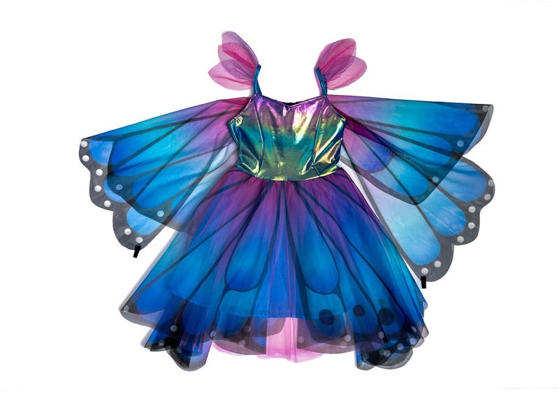 GREAT PRETENDERS | BLUE BUTTERFLY TWIRL DRESS WITH WINGS - SIZE 5 - 6 by GREAT PRETENDERS - The Playful Collective