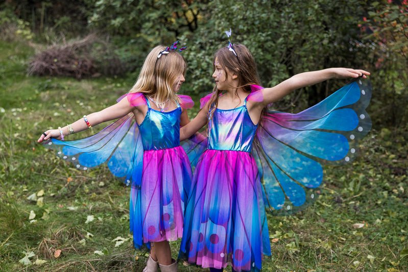 GREAT PRETENDERS | BLUE BUTTERFLY TWIRL DRESS WITH WINGS - SIZE 5 - 6 by GREAT PRETENDERS - The Playful Collective