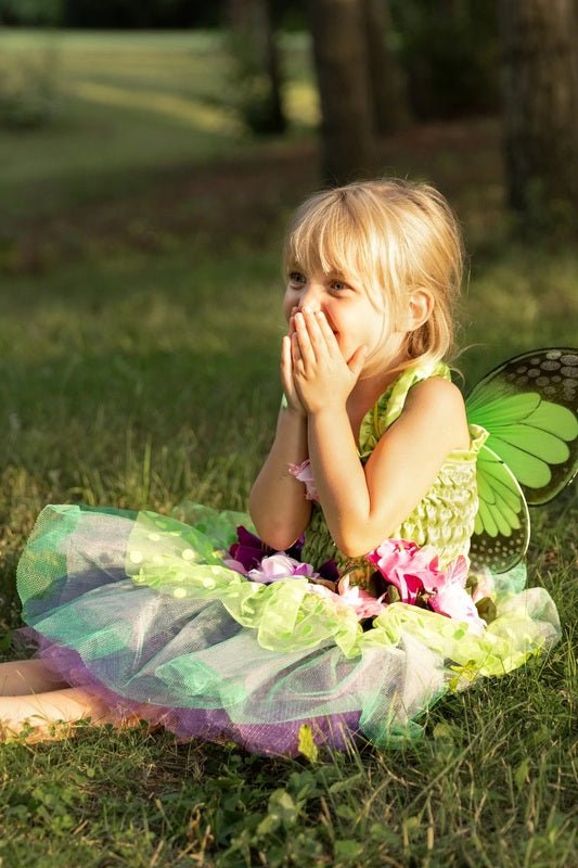 GREAT PRETENDERS | FAIRY BLOOMS DELUXE GREEN DRESS (MULTIPLE SIZES) 3 - 4 years by GREAT PRETENDERS - The Playful Collective