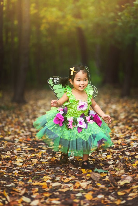 GREAT PRETENDERS | FAIRY BLOOMS DELUXE GREEN DRESS (MULTIPLE SIZES) 3 - 4 years by GREAT PRETENDERS - The Playful Collective