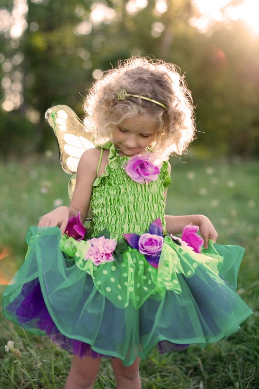 GREAT PRETENDERS | FAIRY BLOOMS DELUXE GREEN DRESS (MULTIPLE SIZES) 3 - 4 years by GREAT PRETENDERS - The Playful Collective