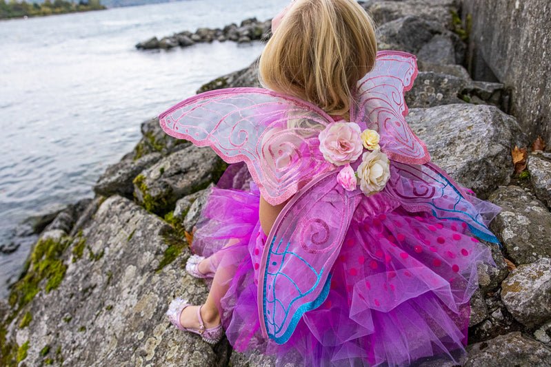 Fairy Blooms Deluxe Pink Dress - Multiple Sizes by Great Pretenders | The Playful Collective Fairy Blooms Deluxe Pink Dress - Multiple Sizes by Great Pretenders | The Playful Collective