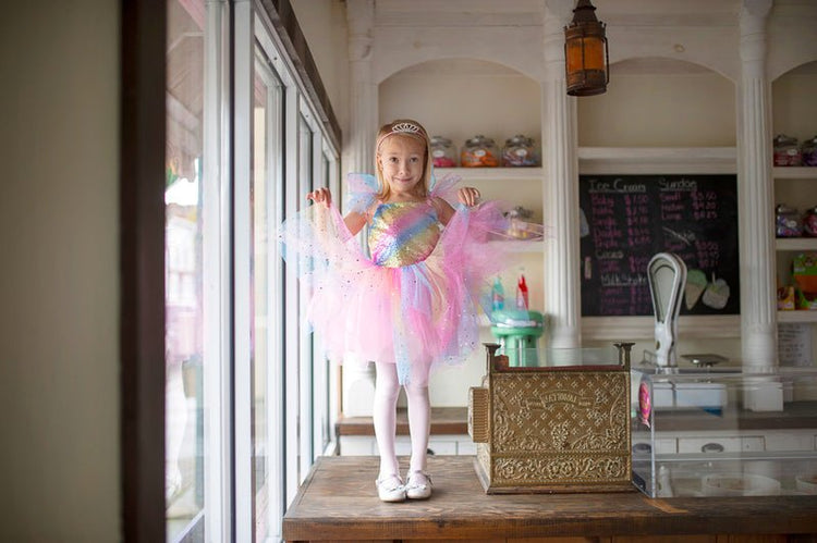 GREAT PRETENDERS | RAINBOW FAIRY DRESS & WINGS - SIZE 7 - 8 by GREAT PRETENDERS - The Playful Collective