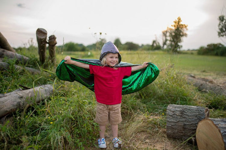 GREAT PRETENDERS | REVERSIBLE DRAGON / KNIGHT CAPE - SIZE 5 - 6 by GREAT PRETENDERS - The Playful Collective