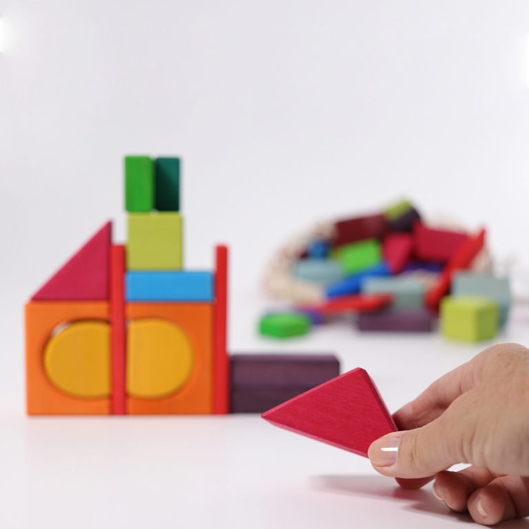 GRIMM'S | BLOCKS GEOMETRIC COLOURED 60 PIECES *PRE - ORDER* by GRIMM'S WOODEN TOYS - The Playful Collective