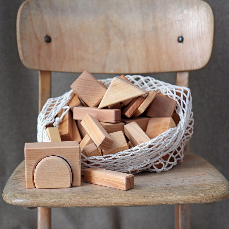 GRIMM'S | BLOCKS GEOMETRIC NATURAL 60 PIECES *PRE - ORDER* by GRIMM'S WOODEN TOYS - The Playful Collective