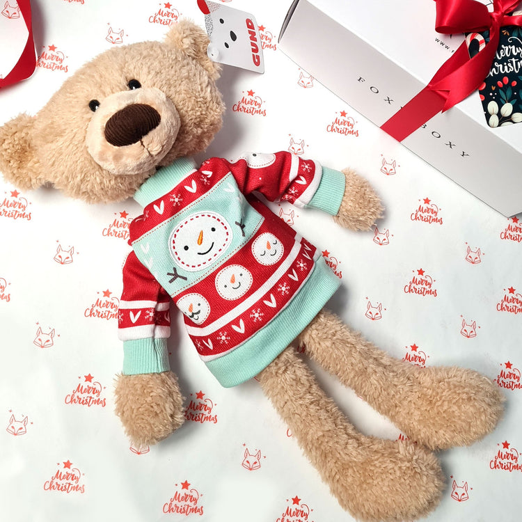 GUND | BEAR - TOOTHPICK SLEIGH WITH CHRISTMAS SWEATER by GUND - The Playful Collective